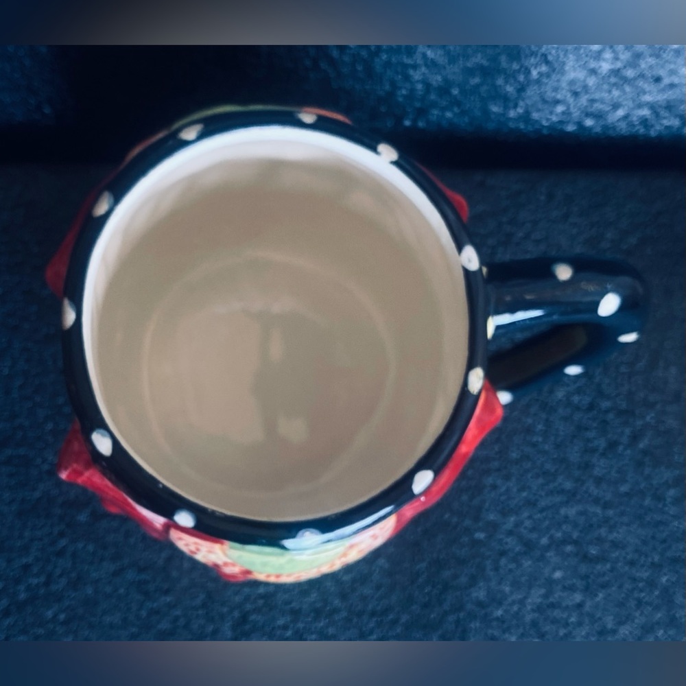 Pier 1 Imports Ceramic Floral Basket Raised Design Coffee/Tea Mug - Picture 4 of 7
